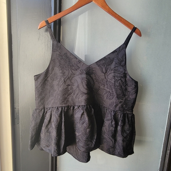 NEW W/TAG EXPRESS LACE JACQUARD PEPLUM BLOUSE SIZE M SLEEVELESS - Picture 9 of 9